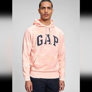 NWT! GAP,Logo Batik Patterned Sweatshirt, Peach, Size Small